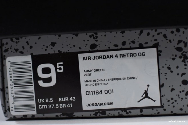 Air 4 Laser Jordan CI1184-001 Retro Black 1119